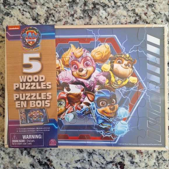 COPY - Paw Patrol 5 Wood Puzzles Set - Picture 1 of 3